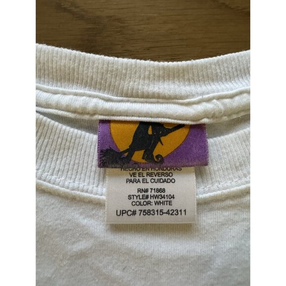 Angel In Disguise Women Cat Halloween T Shirt White Size Large Cotton Kitty - Picture 3 of 9